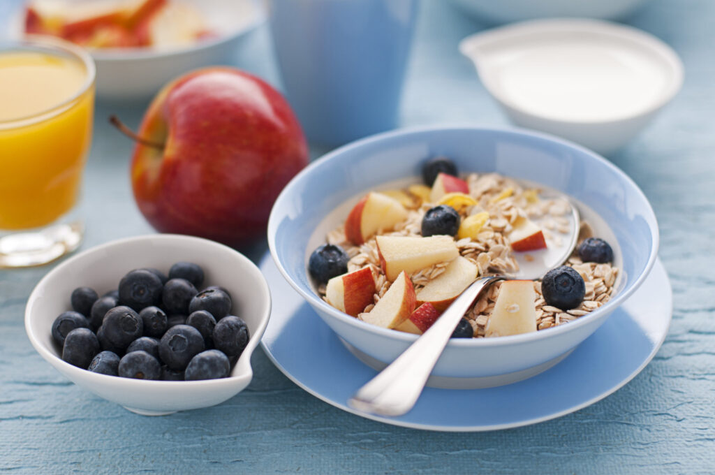 Four-Easy-Breakfast-Ideas-for-Seniors-scaled-Healthy breakfast on the table close up